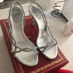 Rene Caovilla Silver crystal sandals